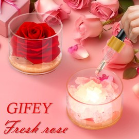 Preserved Roses,Eternal Flowers Rose Gifts for WomenHer Mom Grandma Wife Girlfriend on Mothers Day Valentines Day Anniversary Birthday Gifts for Her (Red)