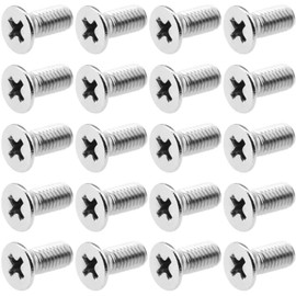 NOTRICKT MS-018 M5x12 Cross Hole Countersunk Machine Screw, Stainless Steel, 20 Pcs
