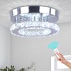 Cainjiazh Cainjiazh Mini Crystal Chandelier Crystal Flush Mount Ceiling Light