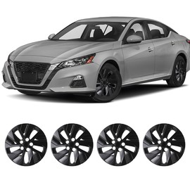 WOLFSTORM 16" Hubcaps for Nissan Altima 2019-2025 Steel Wheels, R16 Car Hubcaps Snap On Installation 16 Inch Wheel Rim Cover Set of 4, Black Lacquer
