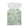 Tutolipy Green Leaves Butterfly Print Tissue Box Cover Novelty Home