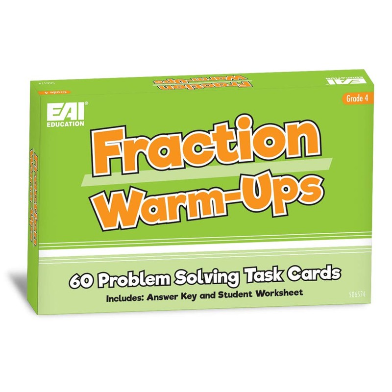EAI Education Fraction Warm-Ups: Problem Solving Task Cards - Grade