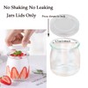 Boxweer 15PCS Yogurt Jar Lids - Clear Plastic, Reusable, BPA-Free