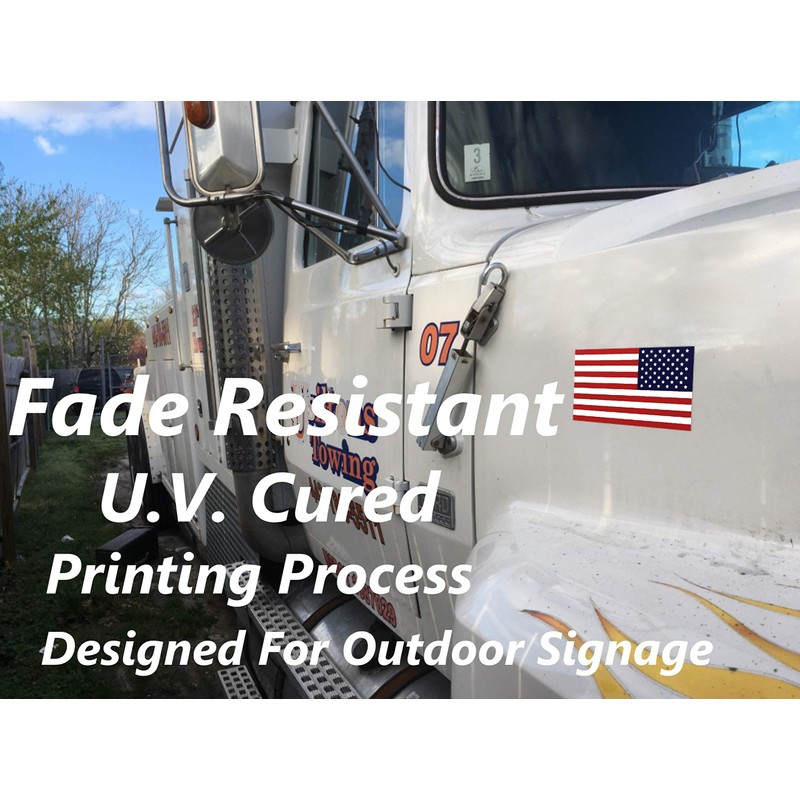 Wheezeway American Flag Stickers 7.5 x 4 Forward Reverse Proportional