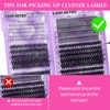 Lash Clusters Kit 3 Boxes 1925Pcs Wispy Eyelash Clusters 30D-150D/Bottom/Spiky