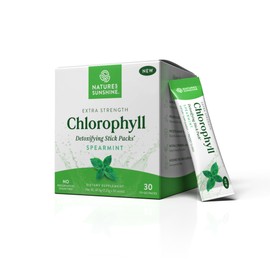 Nature's Sunshine Nature's Sunshine Chlorophyll Stick Packs: Supercharge Your Detox and Boost Gut Health in Convenient, Delicious Stick Packs (Spearmint)