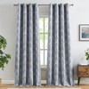 jinchan Blue Printed Curtains 96 Inch Length for Living Room