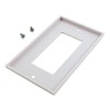 MyCableMart Wall plate: 1 Gang Decor Outer Frame, White