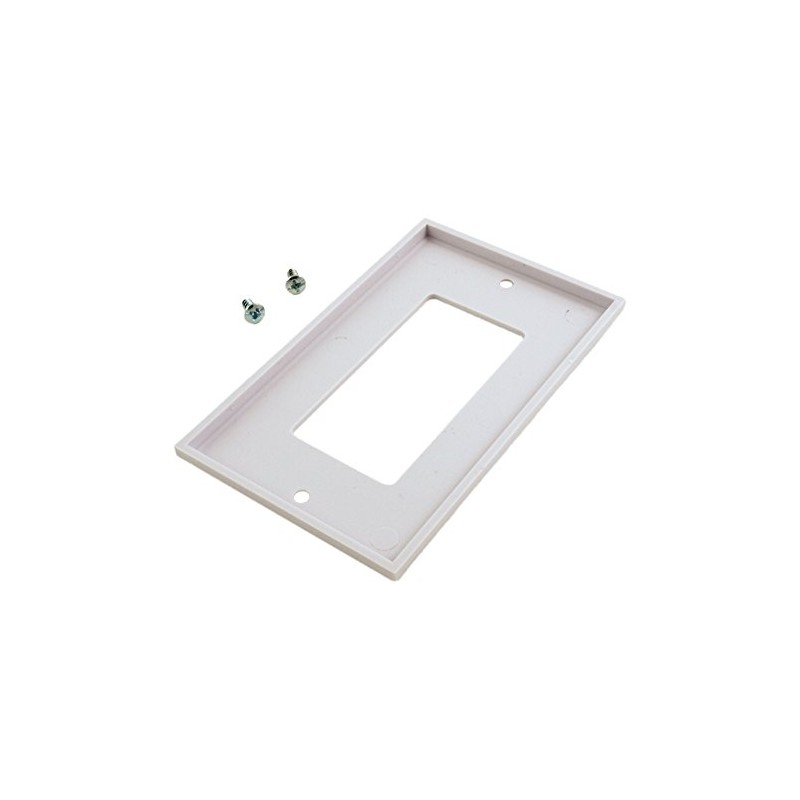 MyCableMart Wall plate: 1 Gang Decor Outer Frame, White