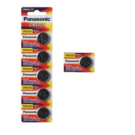 Panasonic CR2025-6 CR2025 3V Lithium Coin Battery (Pack of 6)