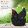 Alpine Corporation WFM100HH-BK Outdoor Rustic Resting Hen Garden Statue, 8"