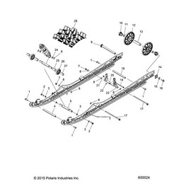 Polaris Snowmobile Shaft, 17.45 x 216.95, Genuine OEM Part 5140954, Qty 1