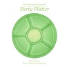 Plasticpro 6 Sectional Round Plastic Serving Tray/Platter (2, Green)