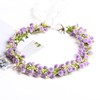 Yili Maizi Babys Breath Flower Headband with Green Leaf Bohemian