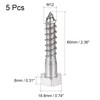sourcing map Hex Lag Screws, M12 x 60mm 304 Stainless