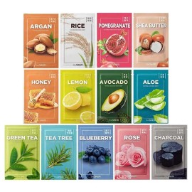Face Serum Essence Sheet Mask Pack for Korean skincare routines, lightweight daily facial care, Beauty and Personal Care, routine product