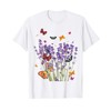 Beautiful Butterflies & Lavender Tee. Vintage & Graphic. T-Shirt