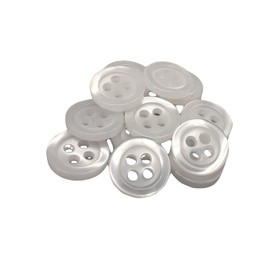 50 Mother of Pearl Buttons - 5 Sizes and 11 Colours to Choose From - Made and Shipped from Spain (White, 10mm)