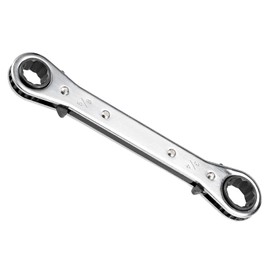 CoCud Double Box End Reversible Ratcheting Wrench, SAE 3/4 by 5/8-Inch Box End Size, Cr-V Ratchet Spanner - (Applications: for Repairs)
