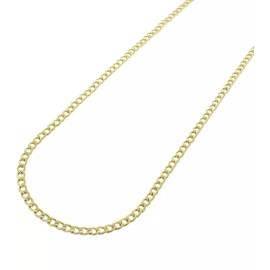 Unbranded GUARENTEED 10K Yellow Gold Cuban Curb Link Chain Necklace 2MM Italian Made - 2MM, 16 in