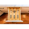 Umilife Bamboo Kitchen Utensils Organizer, 13 Inch Drawer Dividers for
