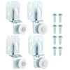 Closet Sliding Door Hardware Wardrobe Door Roller Kit, 4pcs Closet