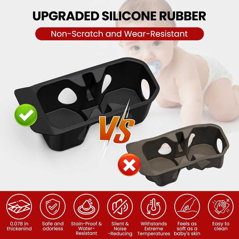 Cup Holder Insert Coaster Fit for Jeep Wrangler & Gladiator