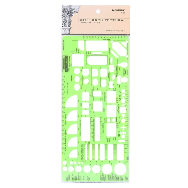 Rapidesign ABC Architectural 1/4" Scale Template, 1 Each (R22)