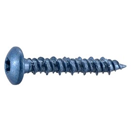 3/16" x 1-1/4" Blue Ruspert Coated Steel Star Drive Pan Head TorqueMaster Masonry Screws (15 pcs.)