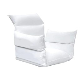 EZGOODZ Cozy Seat Cushion with Back Support, 48 x 52 Inches. White Office Chair Cushion. Wheelchair Seat Cushions. Travel Pillow for Armchairs, Office Chairs and Wheelchairs