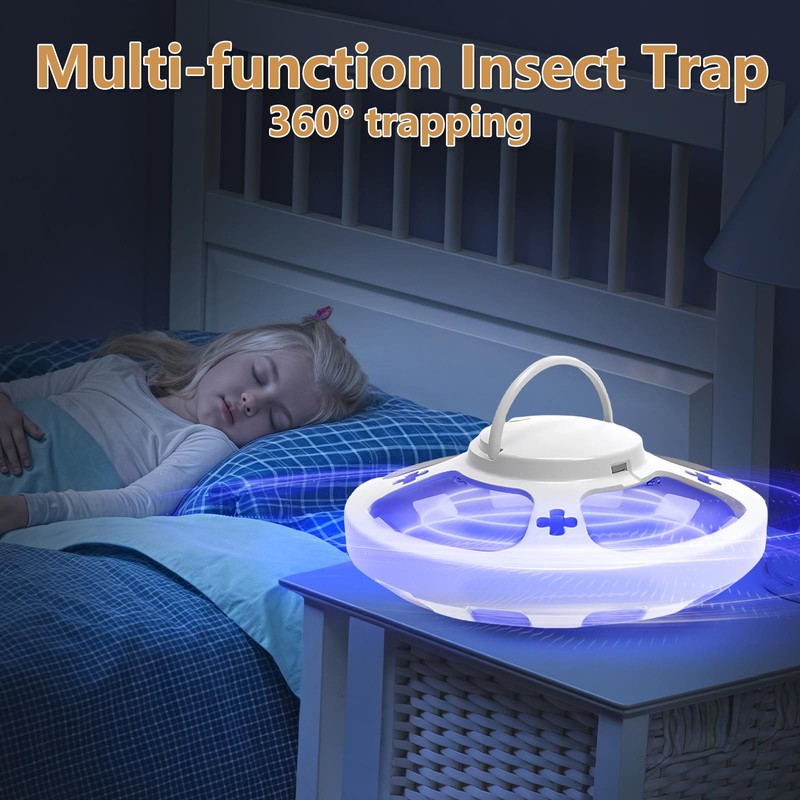 AMFUN 2 Pack Flea Traps for Home, Flea Light Traps,