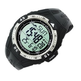 LAD WEATHER Divers Watch, Water Depth Meter, Water Temperature Meter, Sea Bathing, Diving, Outdoor Watch, Snorkeling Watch (Black (Normal LCD)