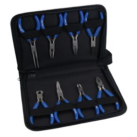 Mini Plier Set Craft Jewellery Making Cutters Long Nose Circlips Engineers 8pc