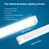 8FT LED Shop Light Fixture, 72W 6000K Frosted Cover, Fluorescent