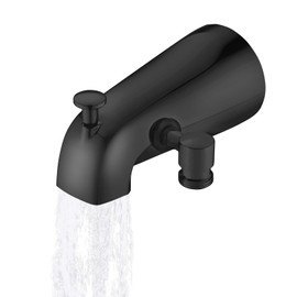Tub Spout with Diverter,Bathtub Faucet with Shower Diverter,Fits 1/2" or 3/4" Threaded Pipes,Matte Black