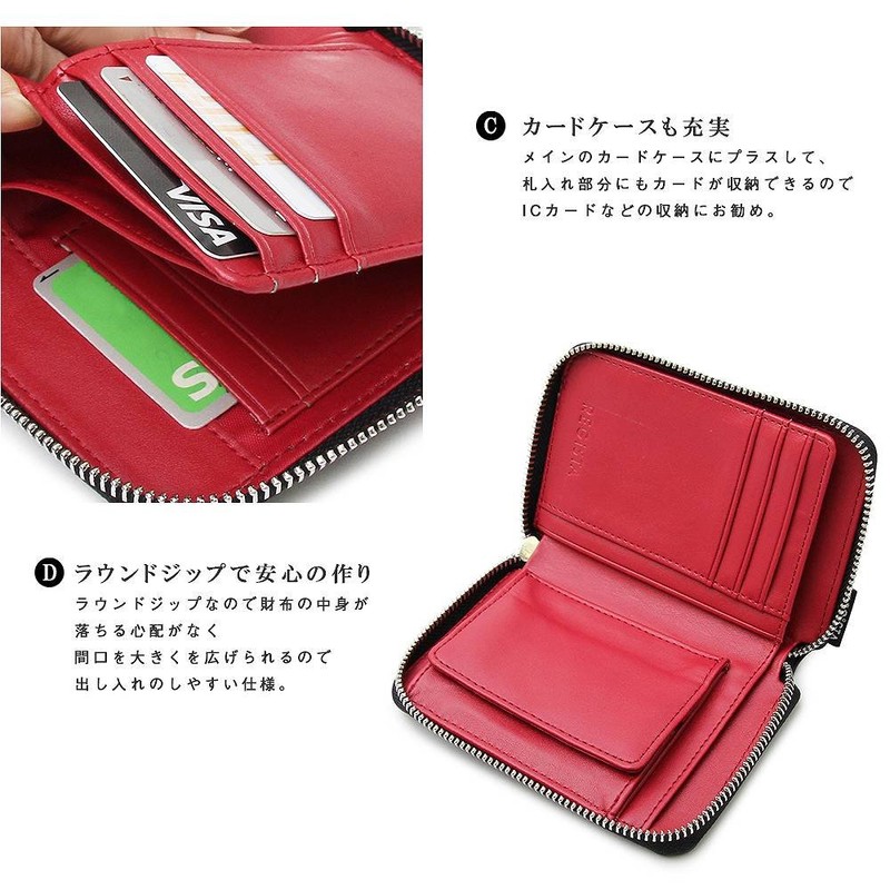 Ignition Original Saffiano Leather Zip Around Bifold Wallet Coin Purse,