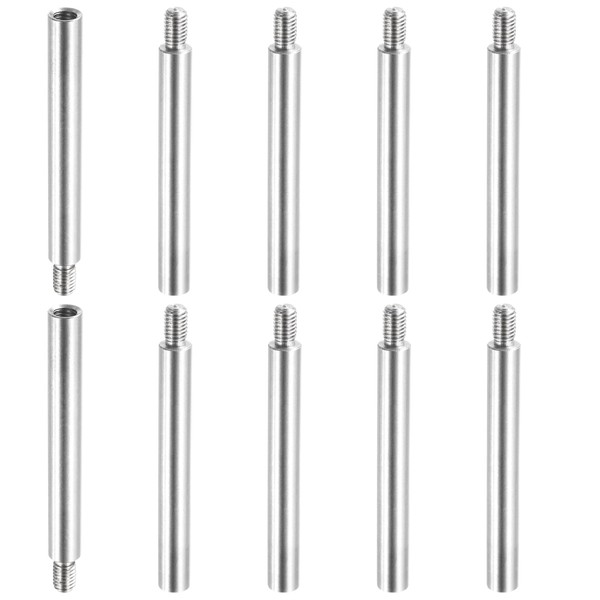 PATIKIL 10 Pcs M5x60+8mm Stainless Steel Standoff Extension Posts Screws,Metric