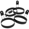 COTEY Large 3.5" Nonstick Egg Rings Set of 4, Round