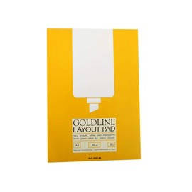Clairefontaine - Ref GPL1A4Z - Goldline Layout Pad (Contains 80 Sheets) - A4 (210 x 297mm) in Size, 50gsm Paper, FSC-Certified, Degree of Transparency, Acid Free