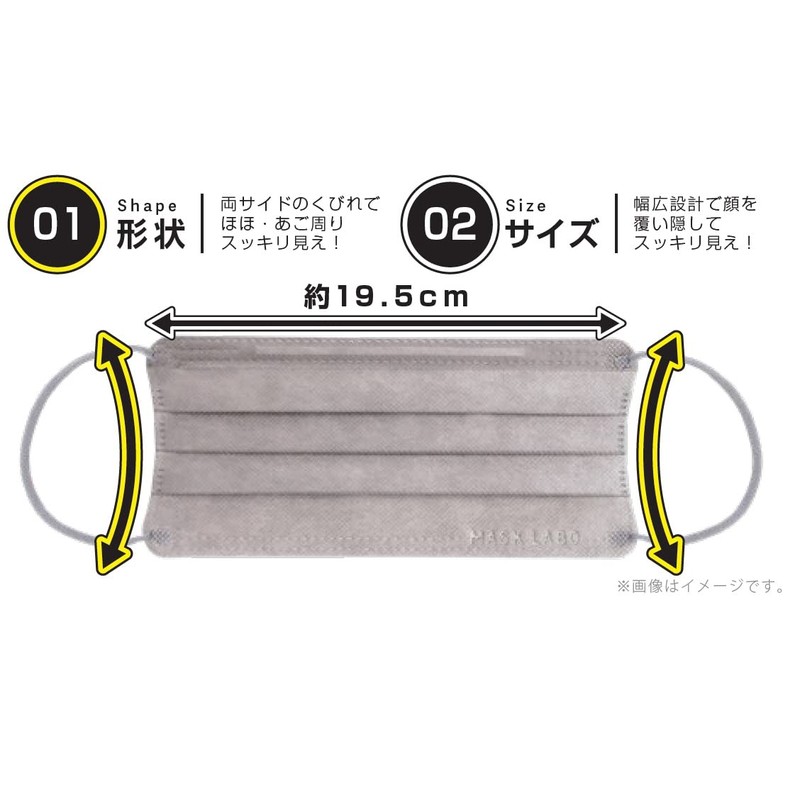 Fuji Kogyo Gray Mask, Pack of 30