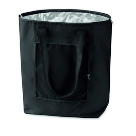 noTrash2003 Foldable Shopping Bag with Case - Lightweight and Stable - with Inner Aluminium Coating Cooling Function in 6 Attractive Colours, black