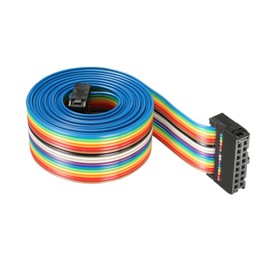 DMiotech 1 Pack 16 Pins IDC Flat Ribbon Cable 148 cm Length 2.54 mm Distance Breadboard Jumper Wires for Electronics Projects Type C