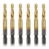 6-pc 10-24NC Combination Drill Tap Bit Set SAE, 10-24NC Thread