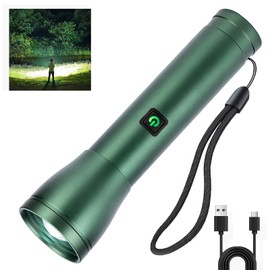 Sogidon Rechargeable Flashlights High Lumens 990,000L, 3 Modes Super Bright 140° Wider Beam LED Tactical Handheld Flash Light with USB C, Zoomable Beam, IP76 Waterproof