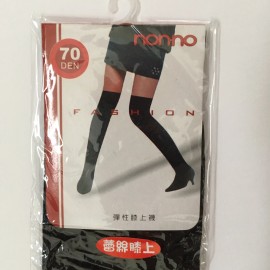 Non No Brand OVER THE KNEE Socks NWT From Taiwan Black Lace Ends 70% Nylon