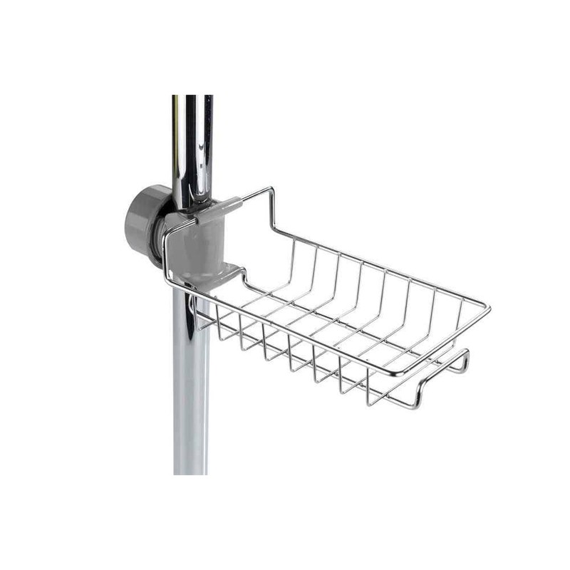 WENKO Maximex Duschablage Edelstahl, montierbar ohne bohren an die Duschstange,