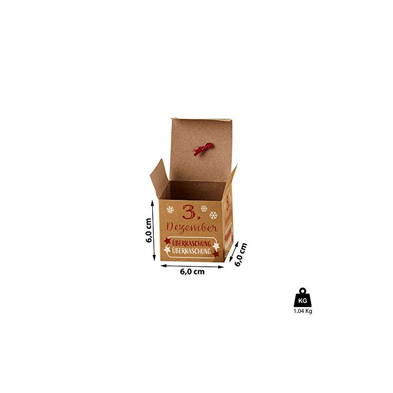 Cepewa Advent Calendar Craft Set DIY 24 Boxes Printed for