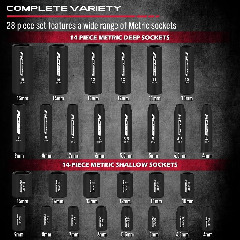 73-piece Hex Torx Bit Impact Socket-Set, with Ratchet Handle, Adapters,