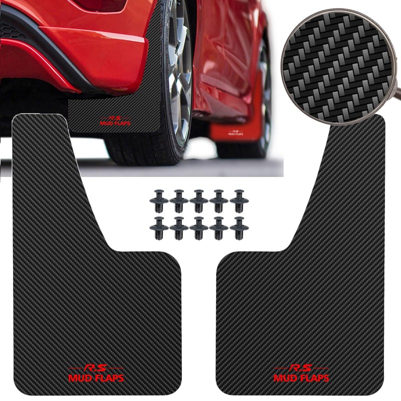 XUKEY Carbon Pattern Universal Fender Mud Guards Mud Flaps Black