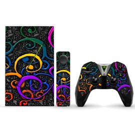MightySkins Skin Compatible with NVIDIA Shield TV (2017) Pro - Color Swirls | Protective, Durable, and Unique Vinyl Decal wrap Cover | Easy to Apply, Remove, and Change Styles | Made in The USA